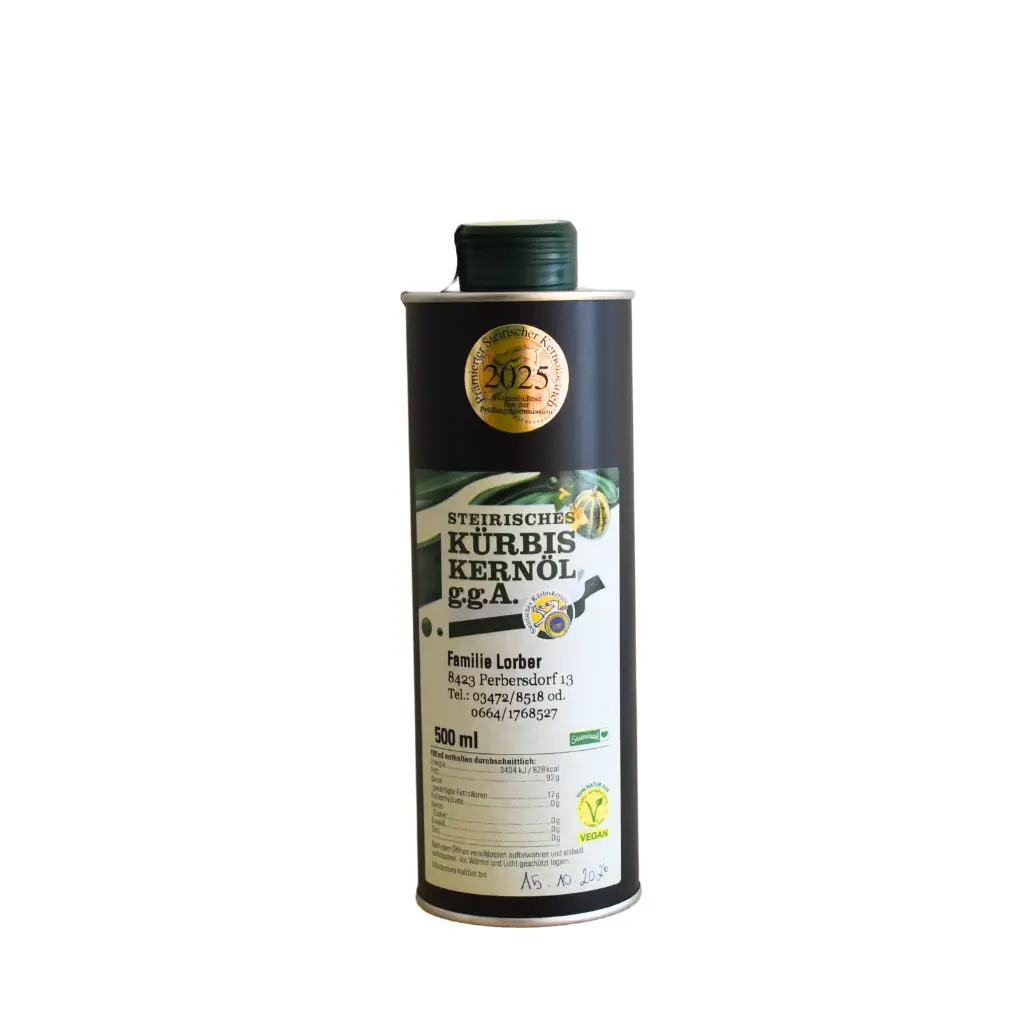 Echtes steirisches Kernöl ggA 1/2l Dose