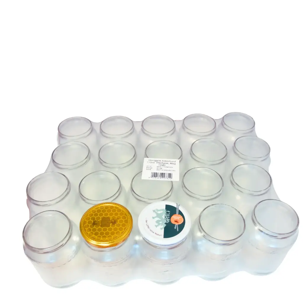 1000g Imkerbundglas mit Deckel (verpackt zu 20 Stück)