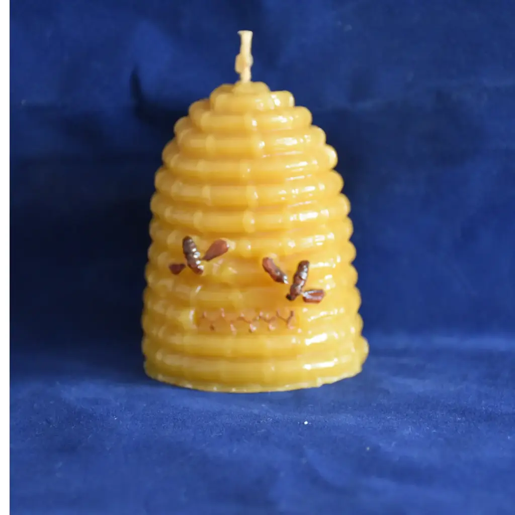 Bienenwachskerze 8 cm (Motiv Bienenkorb)  
