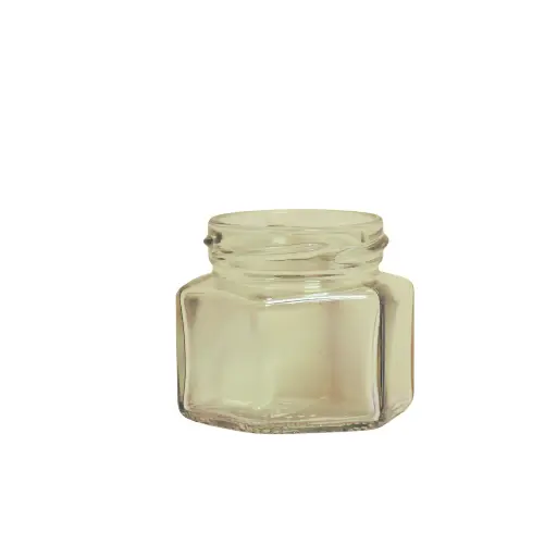 106ml Sechskantglas mit Deckel (für ca.120g Honig)