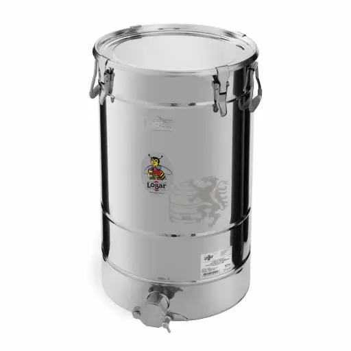 Abfüllbehälter Logar 50kg Spannverschlüsse und Schrägboden 