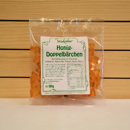 Honig-Doppelbärchen 100g (Minkenhus)