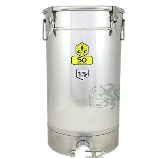Abfüllbehälter CMF 50kg mit Schrägboden u. Spannverschluss 