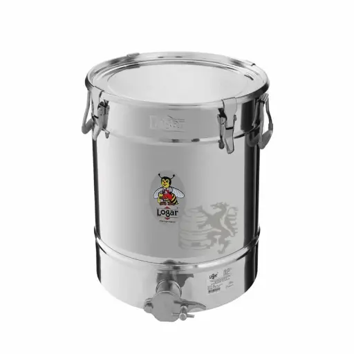 Abfüllbehälter Logar 35kg Spannverschlüsse und Schrägboden 