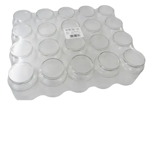 1000g Euroglas mit Deckel (verpackt zu 20 Stück)