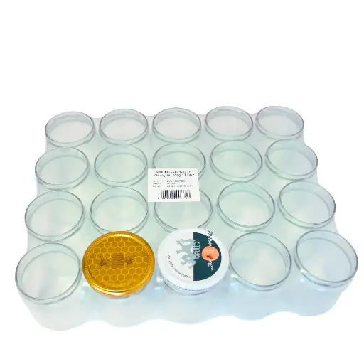 500g Euroglas mit Deckel (verpackt zu 20 Stück)